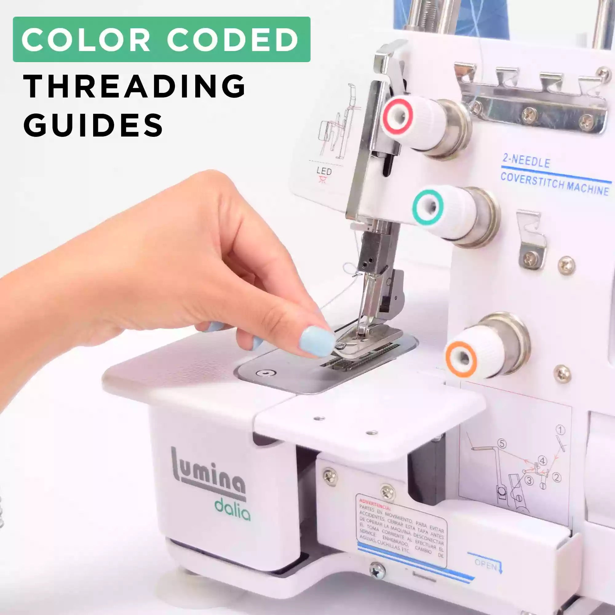 Threading Coverstitch Sewing Machine Lumina Dalia